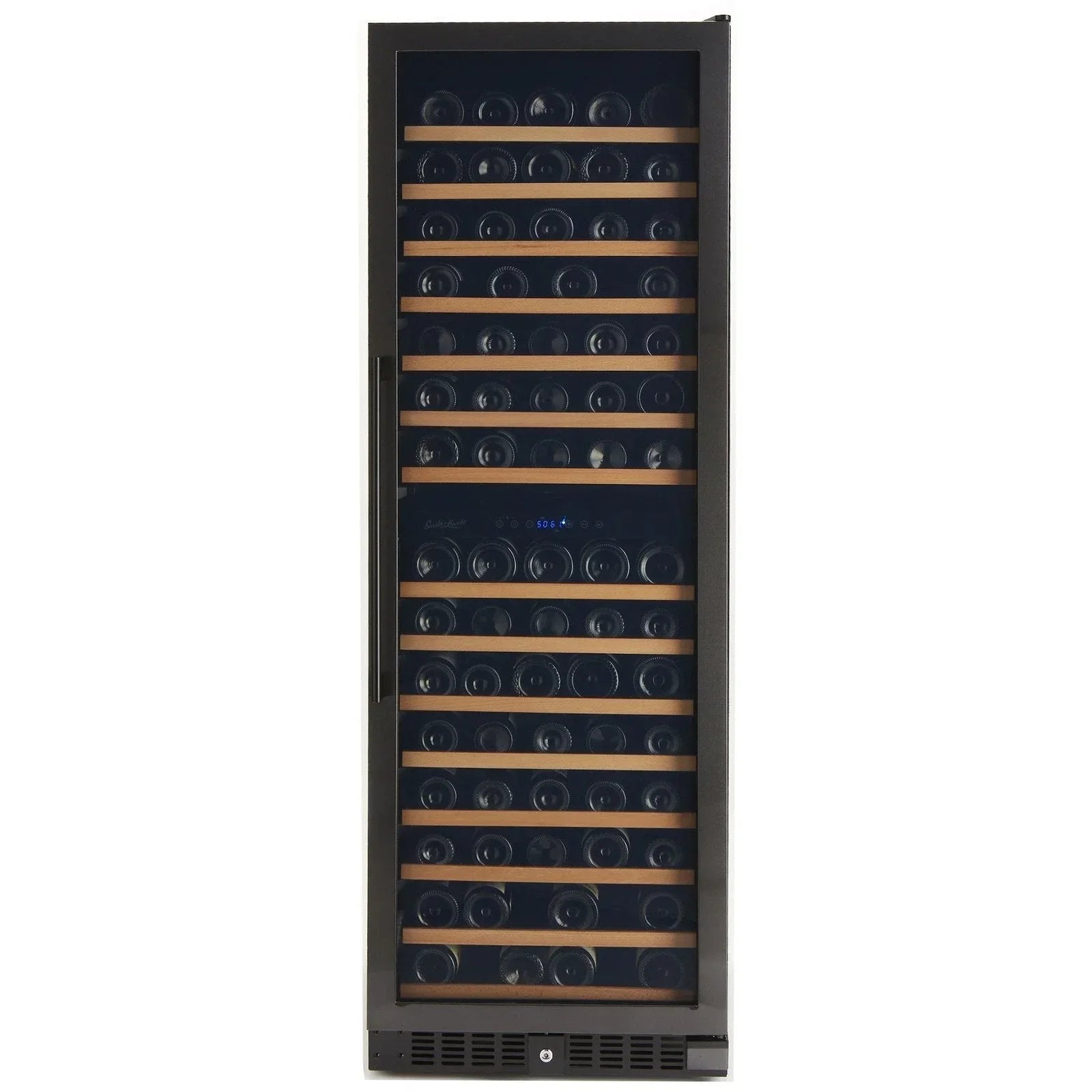 166 Bottle Black Stainless Wine Refrigerator, Dual Zone - Backyard Provider