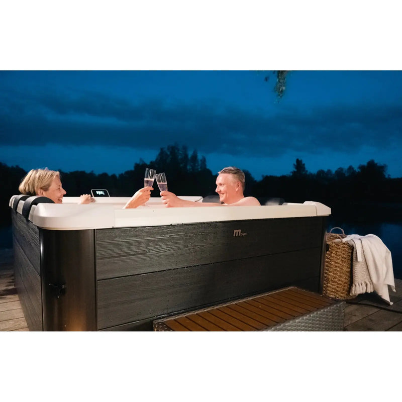 MSpa Frame Oslo Round 6 Person Inflatable Hot Tub Spa - F-OS063W - Backyard Provider