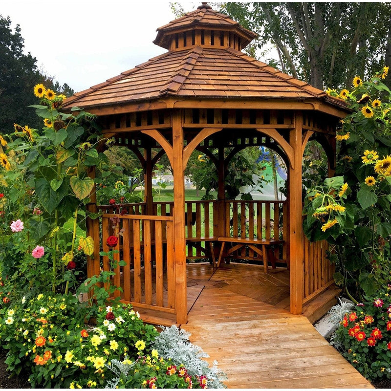 Outdoor Living Today 10′ Bayside Panelized Octagon Gazebo - KIT gaz10-scrn